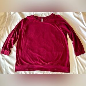 Chic Soul Slouchy Dolman Tunic, Wine